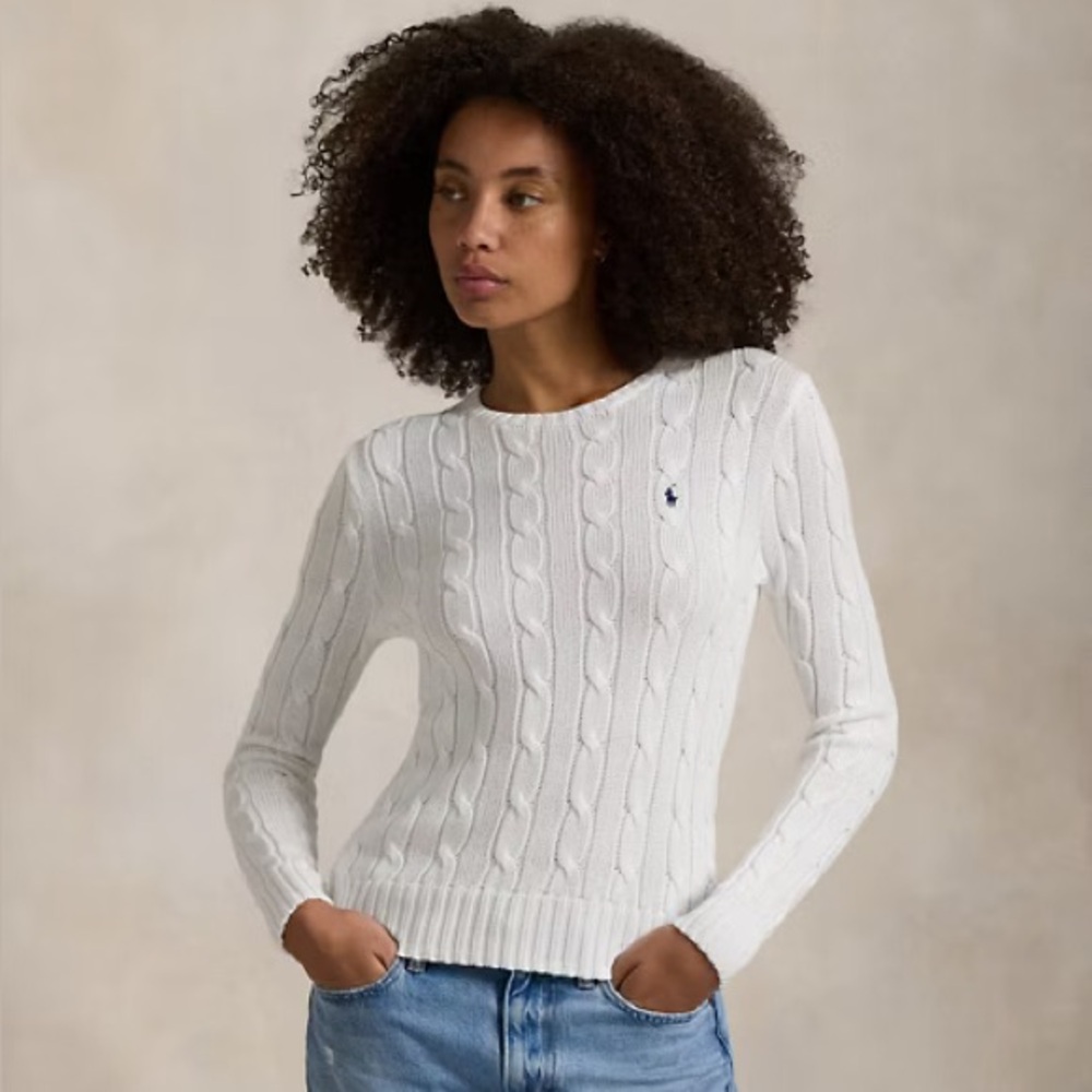 Polo Ralph Lauren Cable-Knit Cotton Crewneck Sweater